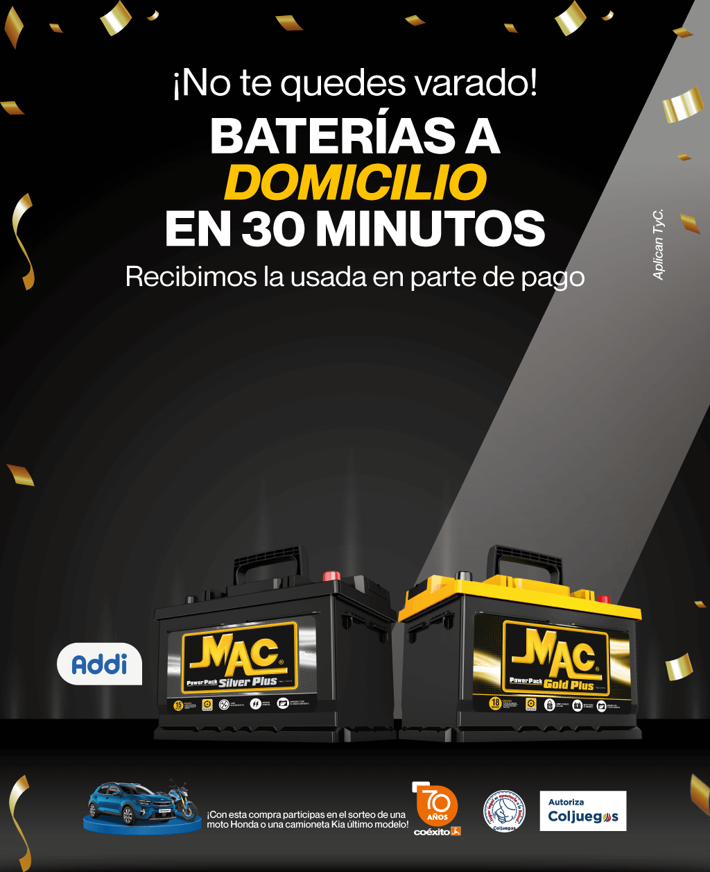Baterías a domicilio Bucaramanga
